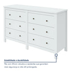 Cômoda 6 Gavetas Maggiore New Espresso Móveis Branco