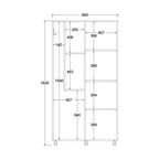 Armário Multiuso Alto 2 Portas com Rodízios e Nicho para Eletro - 100% MDF Branco [Organizador Universal]